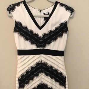 Cream and Black Lace dress